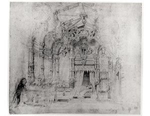 Bühnenbild für die erste Aufführung von Angelo, Tyrann von Padua von Victor Hugo, 1835 von French School