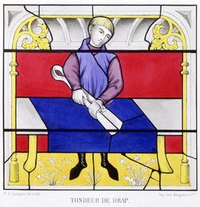 Blattmacher. Faksimile eines mittelalterlichen Glasfensters in „Histoire de la peinture sur verre“ von Ferdinand de Lasteyrie von French School