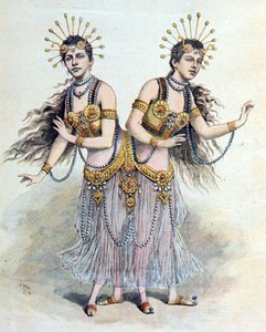 Siamesische Zwillinge, Rosa - Josepha Blazek aus "Le Petit Journal", Paris, 8. April 1891 (Gravur) von French School