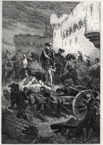 Belagerung von Metz (1552) - François de Guise und die Arbeiten an den Festungsmauern von Metz - Gravur aus „Die Geschichte Frankreichs erzählt meinen Enkeln“ - von François Guizot - 1872-1876