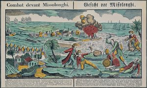 Belagerung von Missolonghi, 22. April 1826 von French School