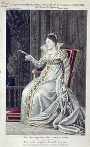 Signora Barilli in der Rolle der Gräfin Almaviva in Die Hochzeit des Figaro von French School