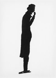 Silhouette von Henri Benjamin Constant de Rebecque (1767-1830) Illustration aus Histoire des Etrangers en France, 1791
