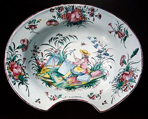 Sinceny-Teller mit Steinmetzdekoration, ca. 1780 von French School