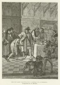 Sir John Chandos nahm den Ring und betrachtete ihn von French School