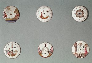Sechs Taschenuhren mit revolutionären Symbolen verziert (Metall & Emaille) von French School