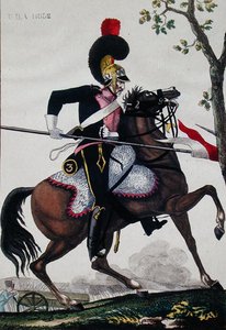 Soldat der französischen Haushaltskavallerie während der Zeit des Kaiserreichs