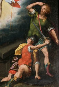 Soldaten während der Auferstehung (Detail) von French School