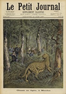Soldaten jagen einen entkommenen Tiger, Meudon, Frankreich, 1897