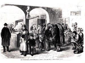 Suppenküche in Paris, ca. 1860 von French School