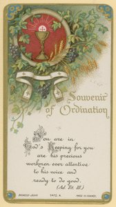 Erinnerung an die Priesterweihe von French School