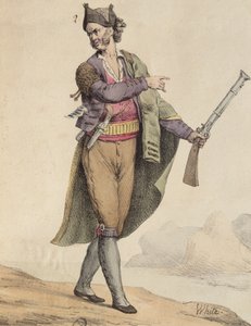 Spanischer Schmuggler aus der Gegend von Cadiz, 1815, graviert von Langlume