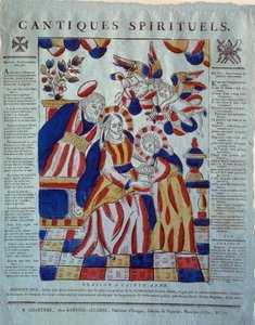Geistliches Lied: Gebet zu Saint Anne. Gravur des 19. Jahrhunderts. Paris, Museum für Volkskunst und Traditionen von French School