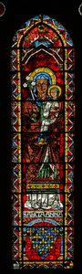 St. Anna mit der Jungfrau; Wappen von Frankreich von French School