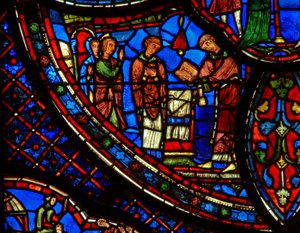 St. Antonius: betritt mit seiner Schwester die Kirche von French School