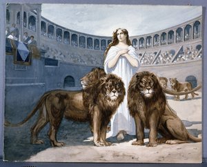 St. Blandina in der Arena mit Löwen