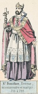 St. Bonifatius, Bischof, Missionar und Märtyrer, 719 bis 735 von French School