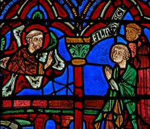 St. Cheron Fenster: Erscheint an seinem Grab von French School