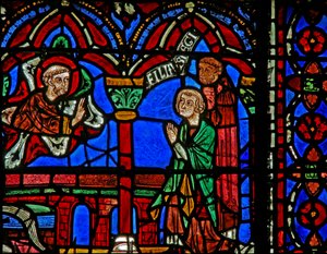 St. Cheron Fenster: Erscheint an seinem Grab