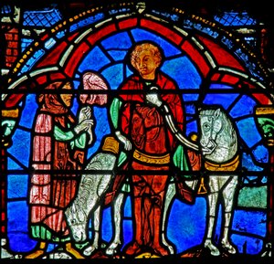 St. Cheron Fenster: Falkenjagd?