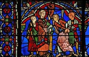 St. Cheron Fenster: Heilt eine besessene Person von French School