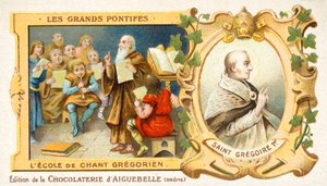 St. Gregor der Große und eine Schule des Gregorianischen Gesangs