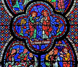 St. Johannes Fenster: Christus erscheint St. Johannes