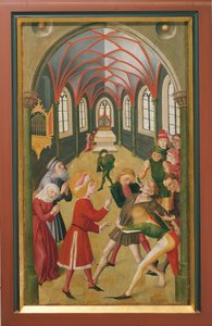 St. Martin exorziert eine besessene Person (Öl auf Leinwand) von French School
