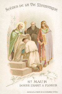 St. Maurus gibt Florus sein Habit von French School