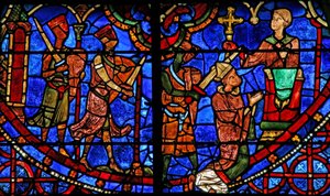 Hl. Thomas Becket betet, bevor er von 3 Rittern ermordet wird von French School
