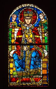 Buntglas. Kaiser in Majestät, spätes 12. Jahrhundert
