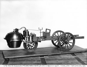 Dampfwagen erfunden von Nicolas Joseph Cugnot (1725-1804)
