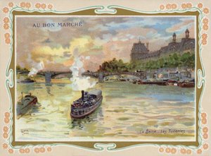 Dampfschiffe auf der Seine, Paris von French School