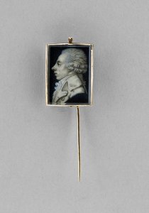 Anstecknadel mit Porträt eines Mannes von French School
