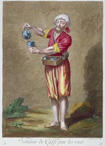 Straßenhändler, der Kaffee verkauft, aus der Sammlung von Kostümdrucken aus dem Levant, graviert von G. Scotin, 1707-08