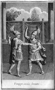 Schlag, aber höre, Antwort von Alkibiades (450-404 v. Chr.), athenischer Staatsmann und Stratege auf die Drohungen von Eurybiades. In „Beautés de l