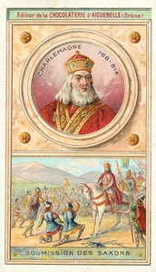 Unterwerfung der Sachsen unter Karl den Großen, 785 von French School