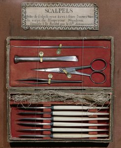 Chirurgische Instrumente, die von Doktor Antommarchi für die Obduktion von Kaiser Napoleon I (1769-1821) verwendet wurden von French School