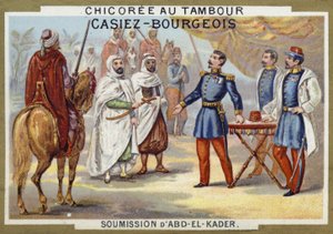 Kapitulation von Abdelkader an die Franzosen, Algerien, 1847 von French School