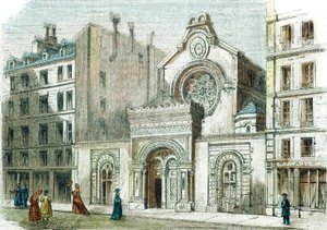 Synagoge in der Rue de la Victoire, Paris, ca. 1880 von French School