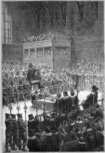 Prozess von Karl I. - König von Großbritannien und Irland von French School