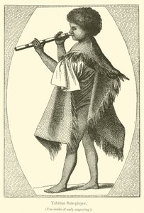Tahitianischer Flötenspieler von French School