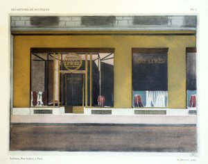 Schneider, Platte 7, Illustration aus Devantures de Boutiques von Louis-Pierre Sezille, Paris, 1927