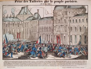 Einnahme der Tuilerien durch das Pariser Volk, 24. Februar 1848 von French School