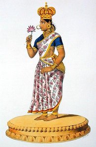 Tchitralekha, Frau von Kouvera, graviert von C. de Motte (1785-1836) von French School