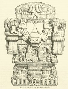 Teoyaomiqui, die Göttin des Todes, mexikanisches Idol von French School