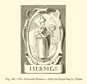 Der Alchemist Hermes (Stich) von French School