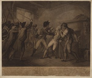Die Festnahme von Robespierre am 27. Juli 1794 von French School