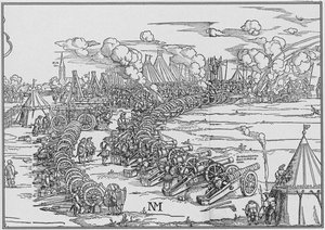 Der Artilleriepark von Karl V., 1530 von French School