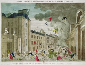 Der versuchte Mordanschlag auf Napoleon Bonaparte in der Rue Saint-Nicaise, Paris, 24. Dezember 1800